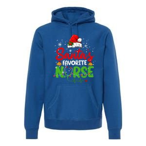 Nurse Santas Favorite Nurse Funny Christmas Funny Gift Premium Hoodie