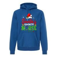 Nurse Santas Favorite Nurse Funny Christmas Funny Gift Premium Hoodie