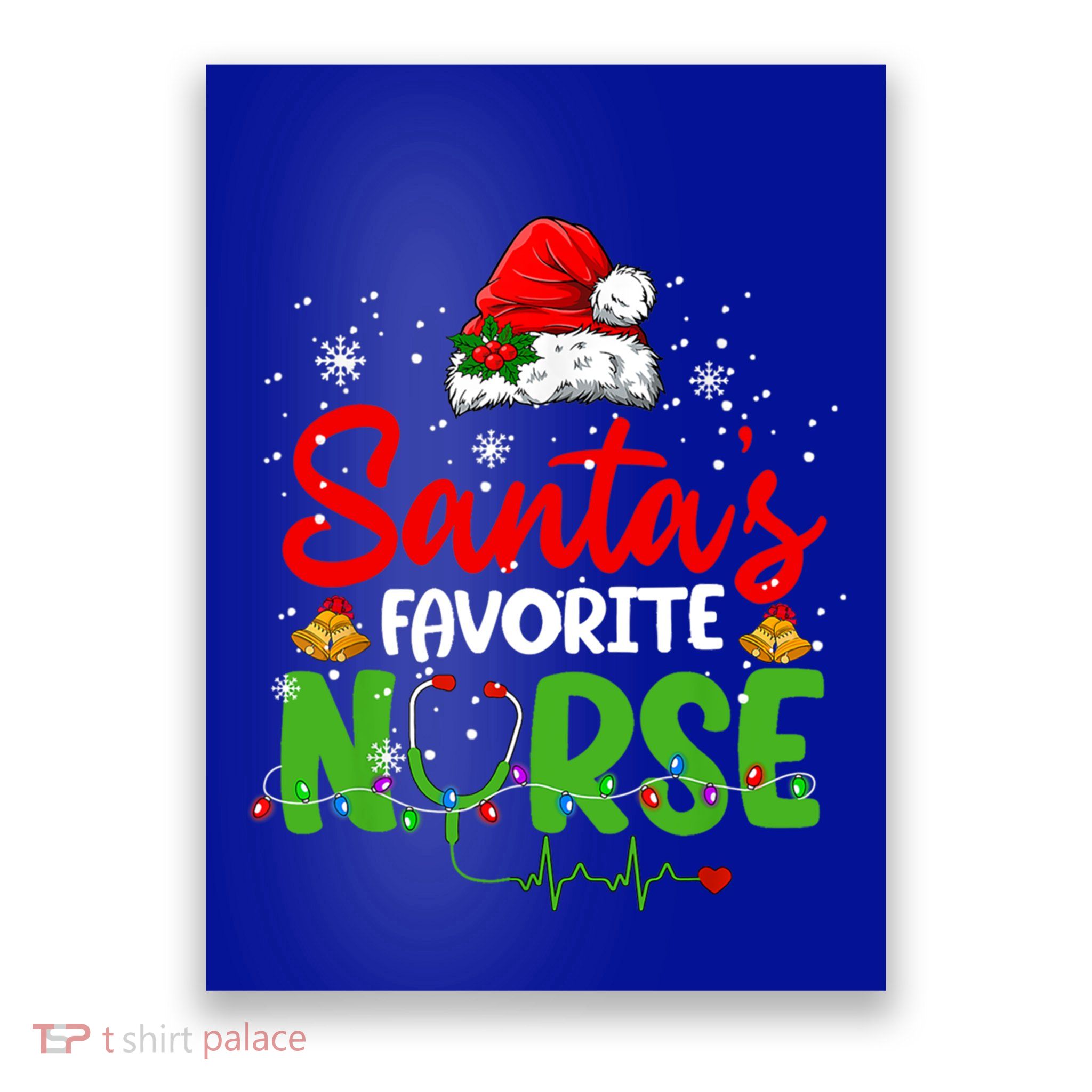 Nurse Santas Favorite Nurse Funny Christmas Funny Gift Poster