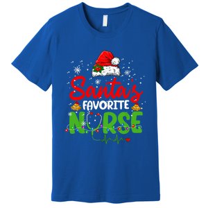 Nurse Santas Favorite Nurse Funny Christmas Funny Gift Premium T-Shirt