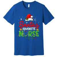 Nurse Santas Favorite Nurse Funny Christmas Funny Gift Premium T-Shirt