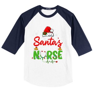 Nurse Santas Favorite Nurse Funny Christmas Funny Gift Baseball Sleeve Shirt