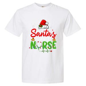 Nurse Santas Favorite Nurse Funny Christmas Funny Gift Garment-Dyed Heavyweight T-Shirt