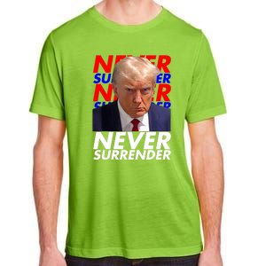 Never Surrender Fingerprint USA President Donald Trump 2024 Gift Adult ChromaSoft Performance T-Shirt