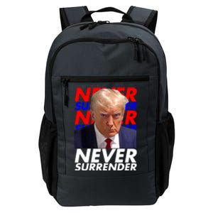 Never Surrender Fingerprint USA President Donald Trump 2024 Gift Daily Commute Backpack