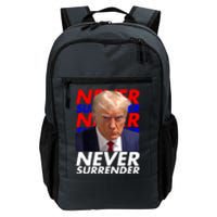 Never Surrender Fingerprint USA President Donald Trump 2024 Gift Daily Commute Backpack