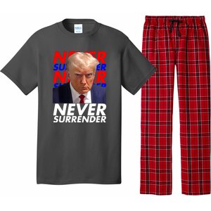 Never Surrender Fingerprint USA President Donald Trump 2024 Gift Pajama Set