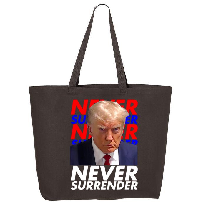 Never Surrender Fingerprint USA President Donald Trump 2024 Gift 25L Jumbo Tote