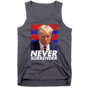 Never Surrender Fingerprint USA President Donald Trump 2024 Gift Tank Top