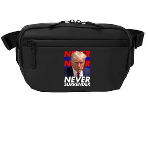 Never Surrender Fingerprint USA President Donald Trump 2024 Gift Crossbody Pack