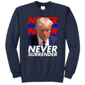 Never Surrender Fingerprint USA President Donald Trump 2024 Gift Sweatshirt