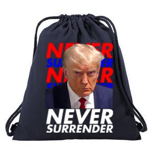 Never Surrender Fingerprint USA President Donald Trump 2024 Gift Drawstring Bag