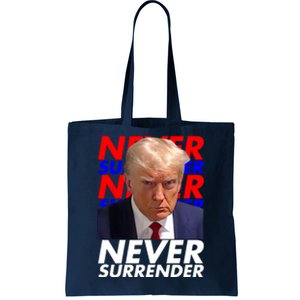 Never Surrender Fingerprint USA President Donald Trump 2024 Gift Tote Bag