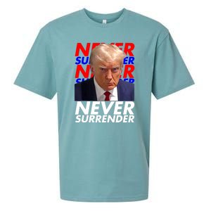 Never Surrender Fingerprint USA President Donald Trump 2024 Gift Sueded Cloud Jersey T-Shirt