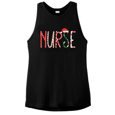 Nurse SantaS Favorite Elf Nurses Xmas Pajamas Pjs Cool Gift Ladies PosiCharge Tri-Blend Wicking Tank