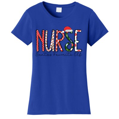 Nurse SantaS Favorite Elf Nurses Xmas Pajamas Pjs Cool Gift Women's T-Shirt