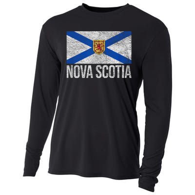 NOVA SCOTIA FLAG CANADA NEW SCOTLAND SALTIRE Cooling Performance Long Sleeve Crew