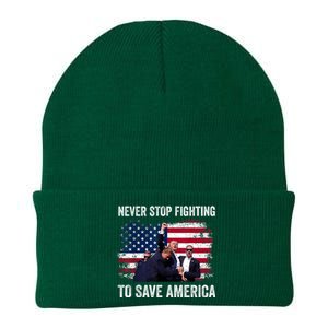 Never Stop Fighting To Save America Knit Cap Winter Beanie