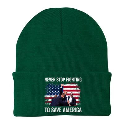 Never Stop Fighting To Save America Knit Cap Winter Beanie