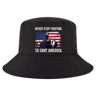 Never Stop Fighting To Save America Cool Comfort Performance Bucket Hat