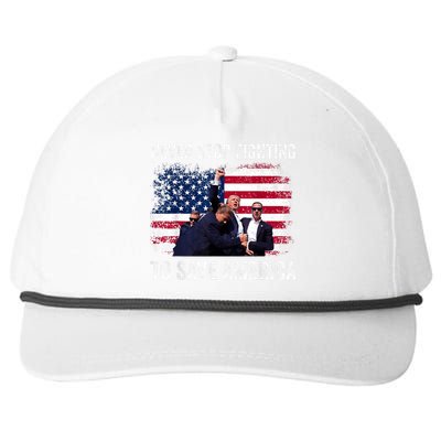 Never Stop Fighting To Save America Snapback Five-Panel Rope Hat