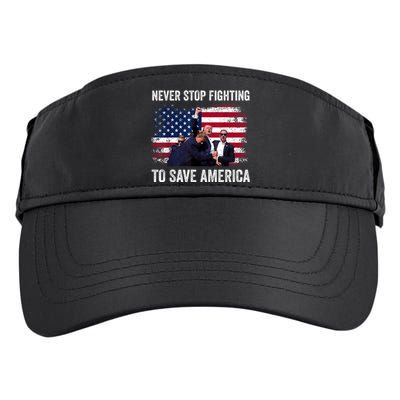 Never Stop Fighting To Save America Adult Drive Performance Visor