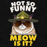 Not So Funny Meow Is It Grumpy Cat Police Trooper Ladies PosiCharge Tri-Blend Wicking Tank