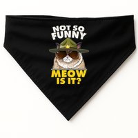 Not So Funny Meow Is It Grumpy Cat Police Trooper USA-Made Doggie Bandana