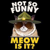 Not So Funny Meow Is It Grumpy Cat Police Trooper Daily Commute Backpack