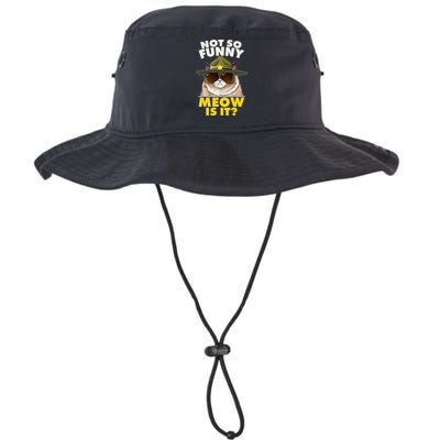 Not So Funny Meow Is It Grumpy Cat Police Trooper Bucket Hat