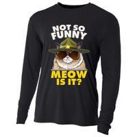 Not So Funny Meow Is It Grumpy Cat Police Trooper Cooling Performance Long Sleeve Crew