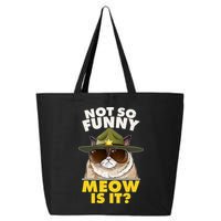 Not So Funny Meow Is It Grumpy Cat Police Trooper 25L Jumbo Tote