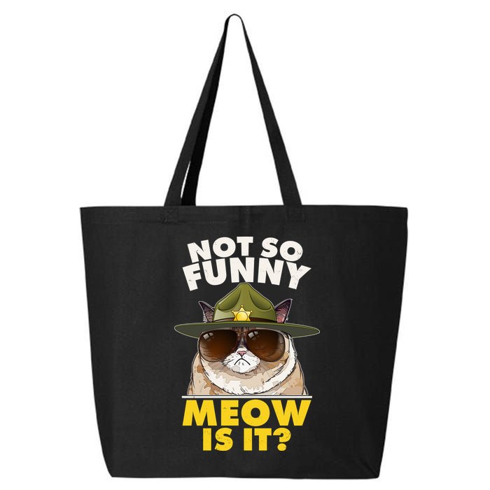 Not So Funny Meow Is It Grumpy Cat Police Trooper 25L Jumbo Tote
