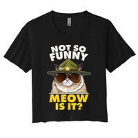 Not So Funny Meow Is It Grumpy Cat Police Trooper Crop Top