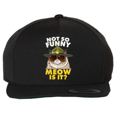Not So Funny Meow Is It Grumpy Cat Police Trooper Wool Snapback Cap