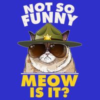 Not So Funny Meow Is It Grumpy Cat Police Trooper Full-Length Apron With Pockets