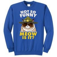 Not So Funny Meow Is It Grumpy Cat Police Trooper Sweatshirt