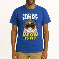 Not So Funny Meow Is It Grumpy Cat Police Trooper Tall T-Shirt