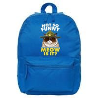 Not So Funny Meow Is It Grumpy Cat Police Trooper 16 in Basic Backpack