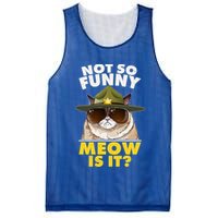 Not So Funny Meow Is It Grumpy Cat Police Trooper Mesh Reversible Basketball Jersey Tank