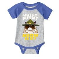 Not So Funny Meow Is It Grumpy Cat Police Trooper Infant Baby Jersey Bodysuit