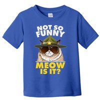 Not So Funny Meow Is It Grumpy Cat Police Trooper Toddler T-Shirt