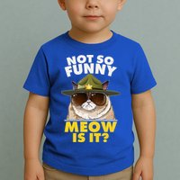 Not So Funny Meow Is It Grumpy Cat Police Trooper Toddler T-Shirt