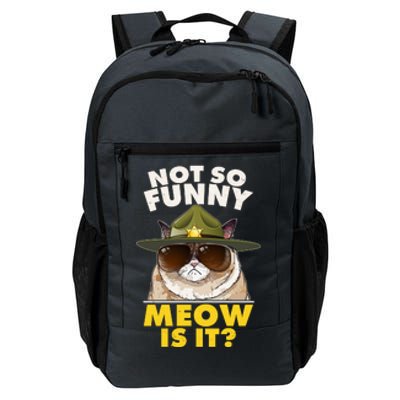 Not So Funny Meow Is It Grumpy Cat Police Trooper Daily Commute Backpack