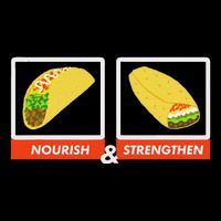 Nourish & Strengthen Funny Lds Taco Burrito Mormon Button