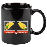 Nourish & Strengthen Funny Lds Taco Burrito Mormon 11oz C Handle Ceramic Mug