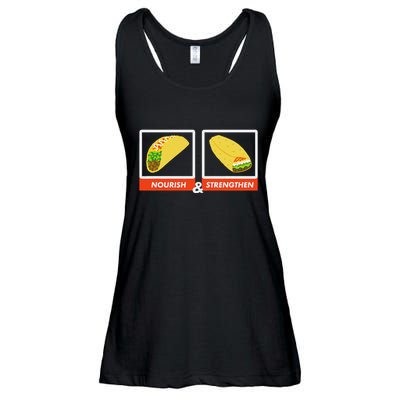 Nourish & Strengthen Funny Lds Taco Burrito Mormon Ladies Essential Flowy Tank