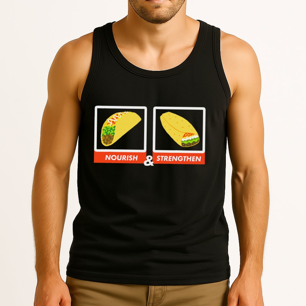 Nourish & Strengthen Funny Lds Taco Burrito Mormon Tank Top