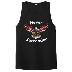 Never Surrender Funny Pro Trump PosiCharge Competitor Tank