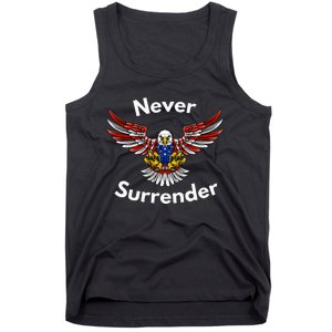 Never Surrender Funny Pro Trump Tank Top